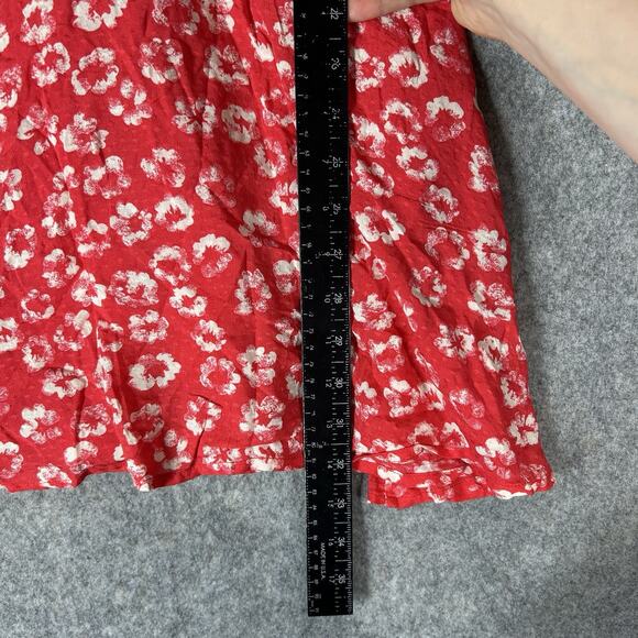 Lulus Garden Explorer Red Floral Mini Dress Medium Deep V-Neck - Picture 6 of 9